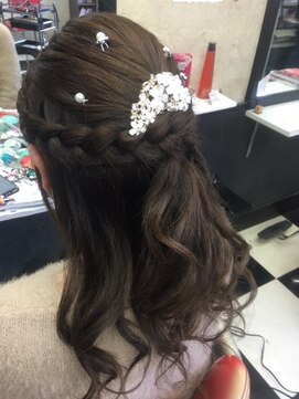 アイスキャンディー スパイス(Ice Candy SPICE) 結婚式＆パーティーヘアセット　ミディアムハーフアップ