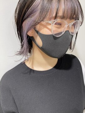 ネオリーブ チロル 横浜西口店(Neolive CiroL.) 顔周りインナーカラー ラベンダー