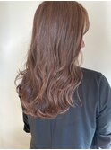 韓国風ロングヘアに柔らかカラー