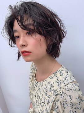 シロク センター南(SHIROKU) パーマ風かきあげボブ