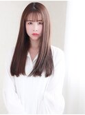 ヨシンモリ美髪ストレートヘアシースルー前髪ロングヘア