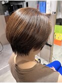 大人ハイライトショートヘア