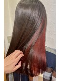 大人可愛い/インナーカラー/レッド