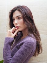 ビュートリアム265(BEAUTRIUM 265)&nbsp;ロングレイヤーカット ボルドーブラウン 長め前髪カシスブラウン