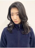 【松戸　石山】黒髪ミディアムレイヤーフェイスレイヤー