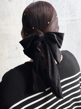 ジィルム(XELM) タイトアレンジ　ベロアリボンパール【高崎】