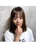 ぱっつんロブ