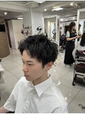 スパイキーショートザクザクショートアップバングツーブロック