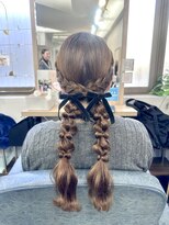 ファースト 祇園本店(first)&nbsp;【ヘアセットサロンfirst】タイトツインあみおろし♪