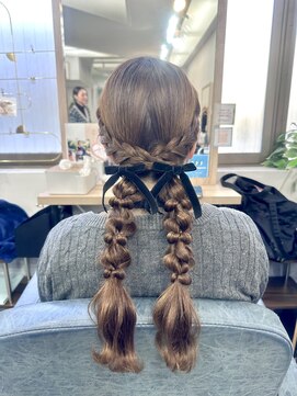 ファースト 祇園本店(first) 【ヘアセットサロンfirst】タイトツインあみおろし♪