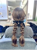 【ヘアセットサロンfirst】タイトツインあみおろし♪