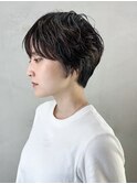 ショート美髪前髪カットおくれ毛_ba535942