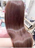 似合わせ馴染むメルティカラーくすみピンクベージュこなれロング