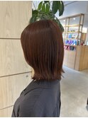 20代30代40代ベージュ暖色系カラー大人ボブ透明感小顔