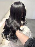 15240髪質改善ワンホンヘアグレージュ韓国風巻きレイヤーカット