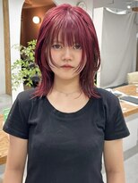 ムーン バイ ケンジ(moon by KENJE)&nbsp;hinari/ワインレッド/ケアブリーチ/レイヤーカット