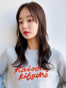 セイドット オモテサンドウ(Say. omotesando) Say.ロングレイヤーオリーブグレーへーゼルグレージュ暗めカラー