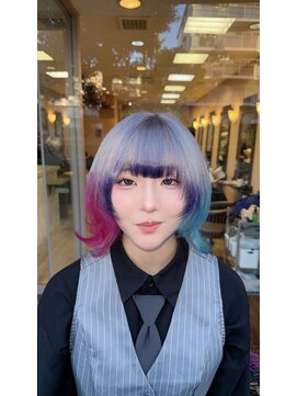 モアムー(Moremuu) (かの)シルバー×バイオレット×ピンク×ブルー