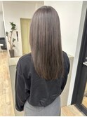 Say.ロングレイヤーオリーブグレーへーゼルグレージュ暗めカラー