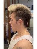 リーゼント#メンズ#メンズカット#眉毛#ブリーチ#パーマ#フェード