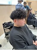 メンズマッシュ/メンズパーマ/波巻きスパイラル/刈り上げパーマ