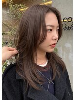カノエ(canoe)&nbsp;オリーブベージュ レイヤーカット 顔周りカット【天神大濠】