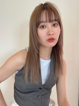 アクシス 栄ガスビル店(`AXIS) ピンクベージュ/アンブレラカラー/クールショート/前髪/名古屋栄