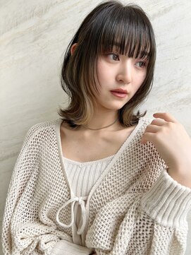 laf  hair ハイライト/髪質改善/白髪ぼかし【4月下旬 NEW OPEN（予定）】 【ヒロシ】ウルフボブ