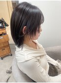◆チョコブラウンのボブウルフで早く伸ばしやす