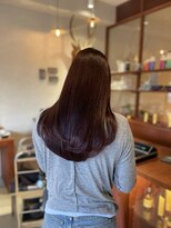 ウツギ(UTSUGI) ボルドーカラー×ロングスタイル