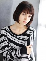 ヘアメイク ナル(hair make nalu)&nbsp;重めバングのカジュアルモードボブ