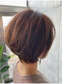 大人ナチュラル無造作ショートボブ☆４０代からの髪型☆