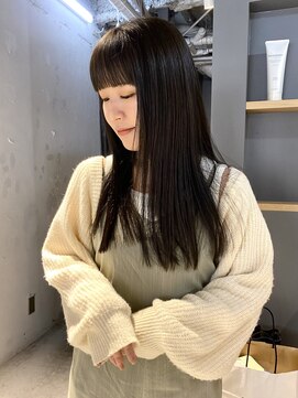 コフィー バイ メルト 吉祥寺(cofy by melt) 【中澤彩乃】ワイドバングフルバングオリーブグレージュ前髪