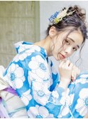 浴衣にぴったり！お団子ヘアセット