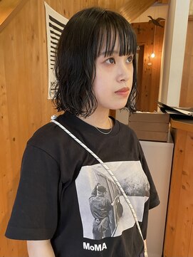 ラパンセベージュ(LA PENSEE BEIGE) LA PENSEE / beige 田川 / ボブパーマ×ブルーブラック