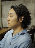 波巻きハイライトアップバングツーブロックマッシュ