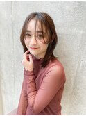 ★長め前髪小顔に見えるミディアム★