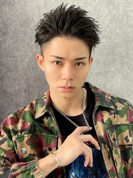 アーリー(Ali'i) スパイキーショート七三オールバック刈り上げツーブロック