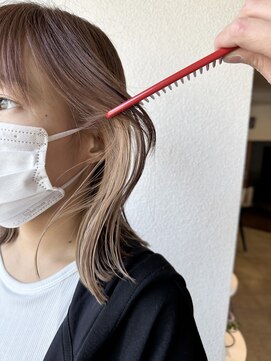 モードファクター デザイナーズサロン(mode Factor designer's salon) インナーカラー×ベージュカラー