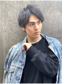 メンズ ナチュラルパーマ アッシュグレー 【RANDY】