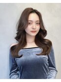 □ 韓国大宮顔周りレイヤーカットセンター分けワンホンヘア