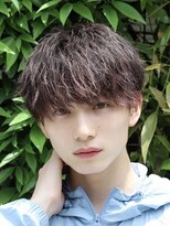 メンズカット リア(Men’s cut riah) ツイストスパイラルパーマツーブロック刈り上げメンズマッシュ