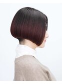 グラデーションカラー前下りボブ