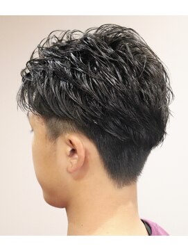 ウィスカーヘアー(whisker hair) オールバックパーマスタイル