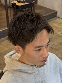 メンズショートカットツーブロックスパイキーショート