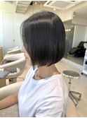 上品ショートボブ内巻き☆髪質改善☆黒髪☆刈り上げボブ◎本厚木