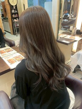髪質改善/顔周りレイヤーカット/グレージュ[千葉/千葉駅]