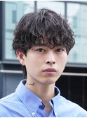 難波シャドウパーマツイストスパイラルパーマツーブロックウルフ