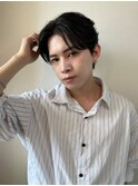 men's/メンズ/ダウンパーマ/黒染め/韓国/ブルーブラック/池袋