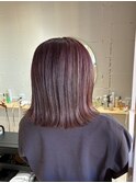 ボブ×ラベンダーピンク